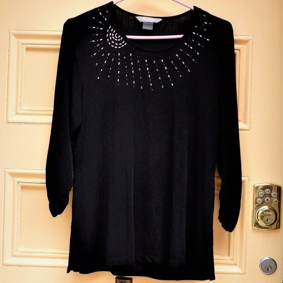 *** TAN JAY *** TOP ~ Sparkly & Stunning! - Picture 1 of 2